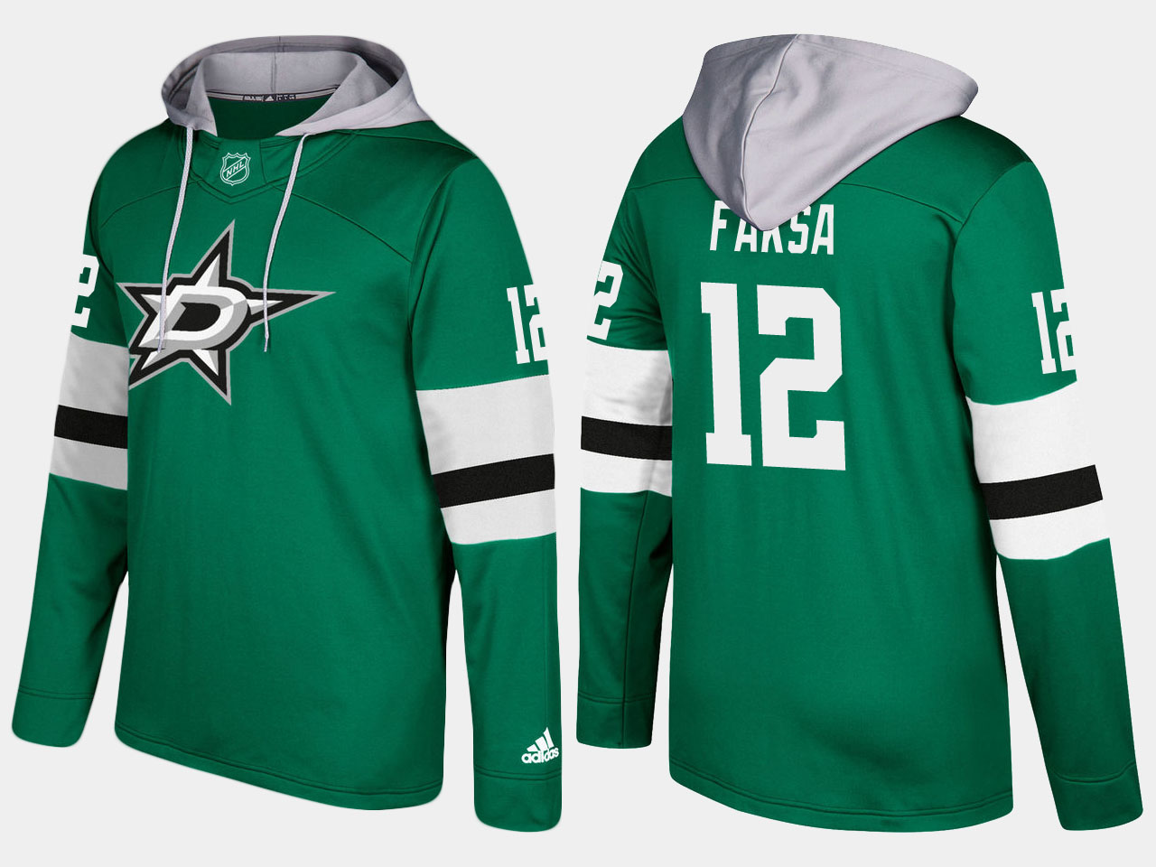 Men NHL dallas stars #12 radek faksa green hoodie->dallas stars->NHL Jersey